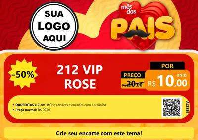 Modelo de Cartaz para Cartaz A4 Horizontal com o tema Mês Dos Pais para Perfumes