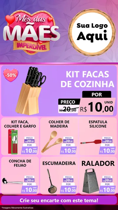 Modelo de Rede Social para Stories com o tema Mês das Mães Imperdível para Utilidades Domésticas