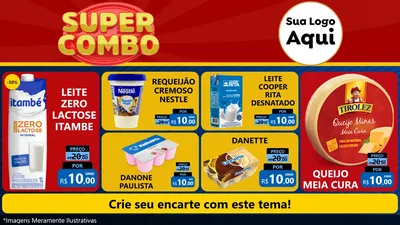 Modelo de TV para TV Horizontal com o tema Super Combo para Frios e Laticínios