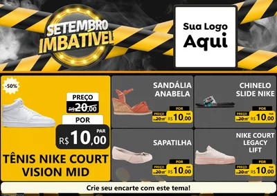 Modelo de Encarte para Encarte A4 Horizontal com o tema Setembro Imbatível para Calçados
