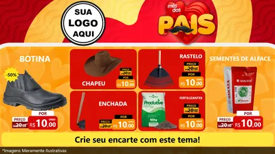 Modelo de TV para TV Horizontal com o tema Mês Dos Pais para Agropecuária