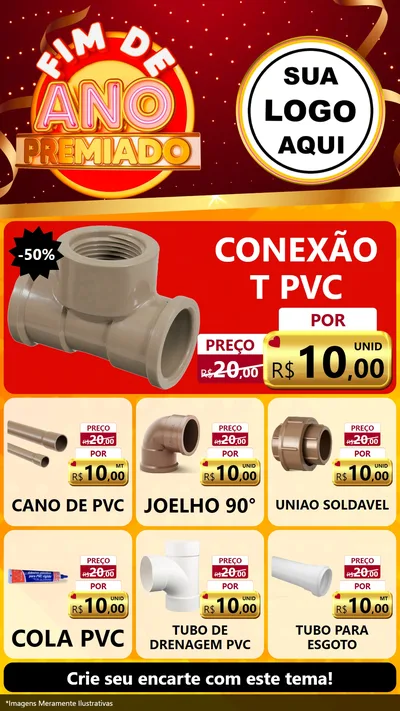 Modelo de Rede Social para Stories com o tema Fim de Ano Premiado para Tubos e conexões