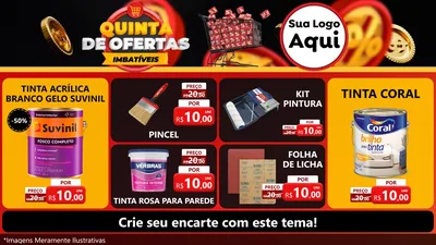 Modelo de TV para TV Horizontal com o tema Quinta de Ofertas Imbatíveis para Tintas e Ferramentas