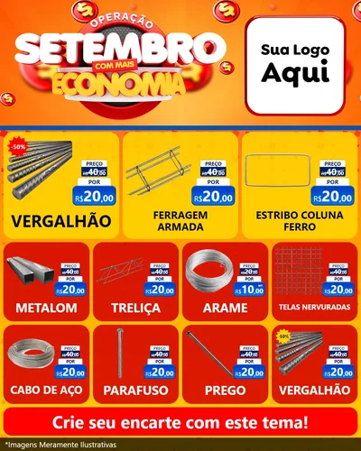 Modelo de Rede Social para Feed Instagram com o tema Operação Setembro Com Muita Economia para Ferragens