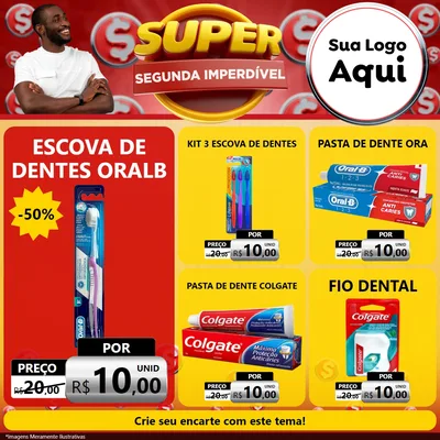 Modelo de Rede Social para Feed Facebook com o tema Super Segunda Imperdível para Higiene Pessoal