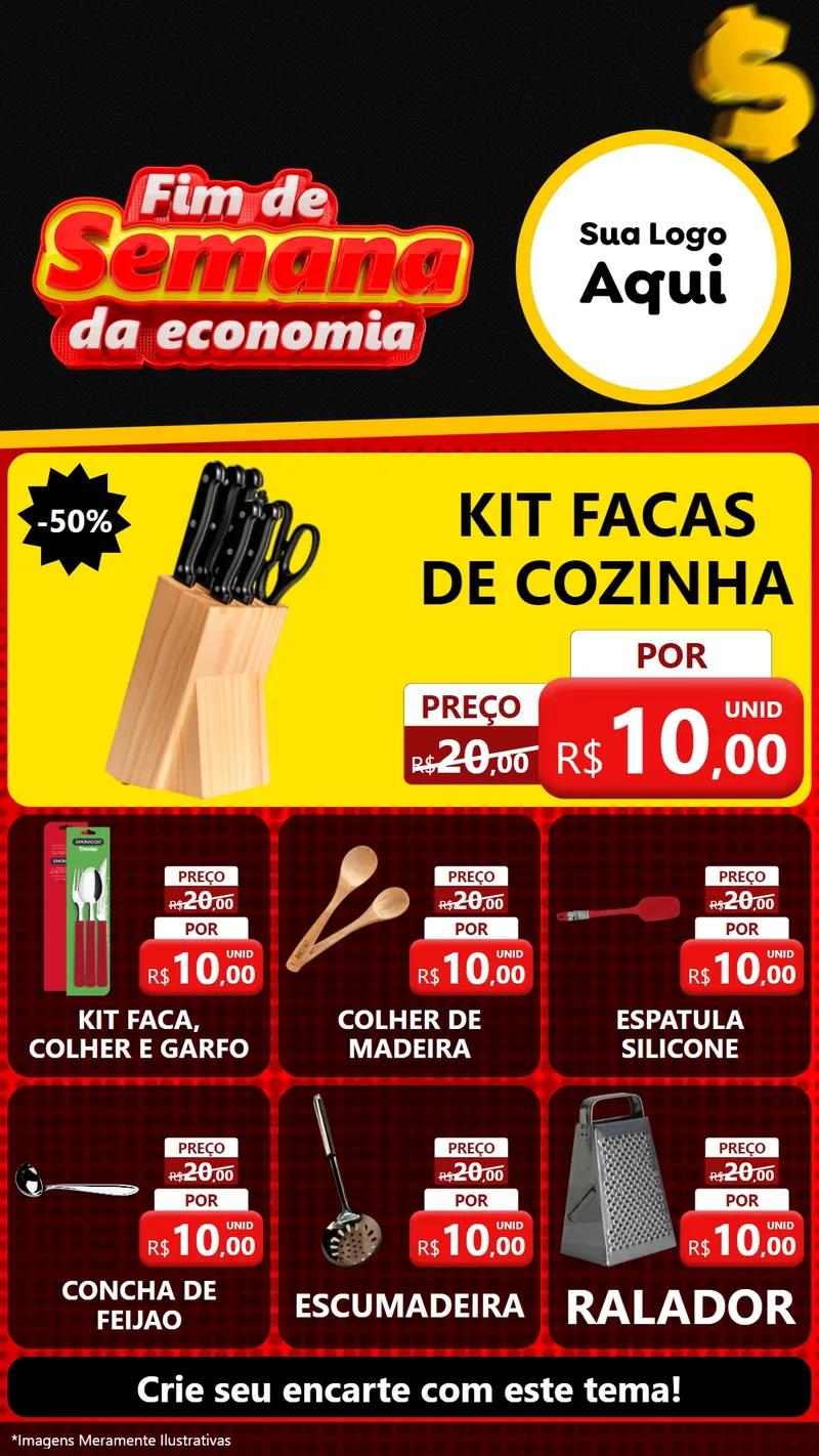Modelo de Rede Social para Stories com o tema Fim de Semana da Economia para Utilidades Domésticas