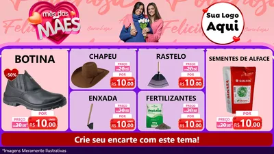 Modelo de TV para TV Horizontal com o tema Mês Das Mães para Agropecuária