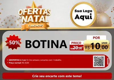 Modelo de Cartaz para Cartaz A4 Horizontal com o tema Ofertas De Natal E Ano Novo para Agropecuária