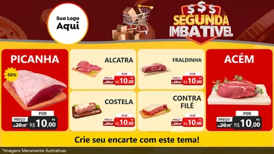 Modelo de TV para TV Horizontal com o tema Segunda Imbatível para Açougue
