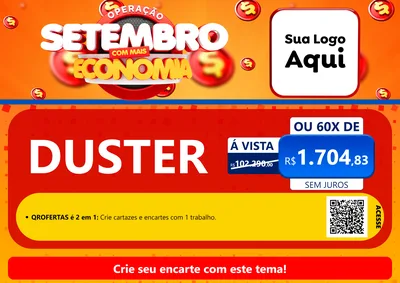 Modelo de Cartaz para Cartaz A4 Horizontal com o tema Operação Setembro Com Muita Economia para Concessionaria de Carros