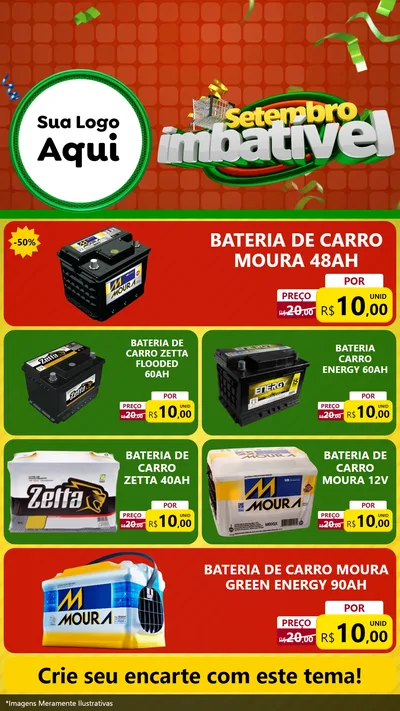 Modelo de TV para TV Vertical com o tema Setembro Imbatível para Baterias Elétricas