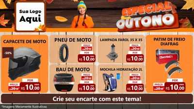 Modelo de TV para TV Horizontal com o tema Especial Outono para Moto peças
