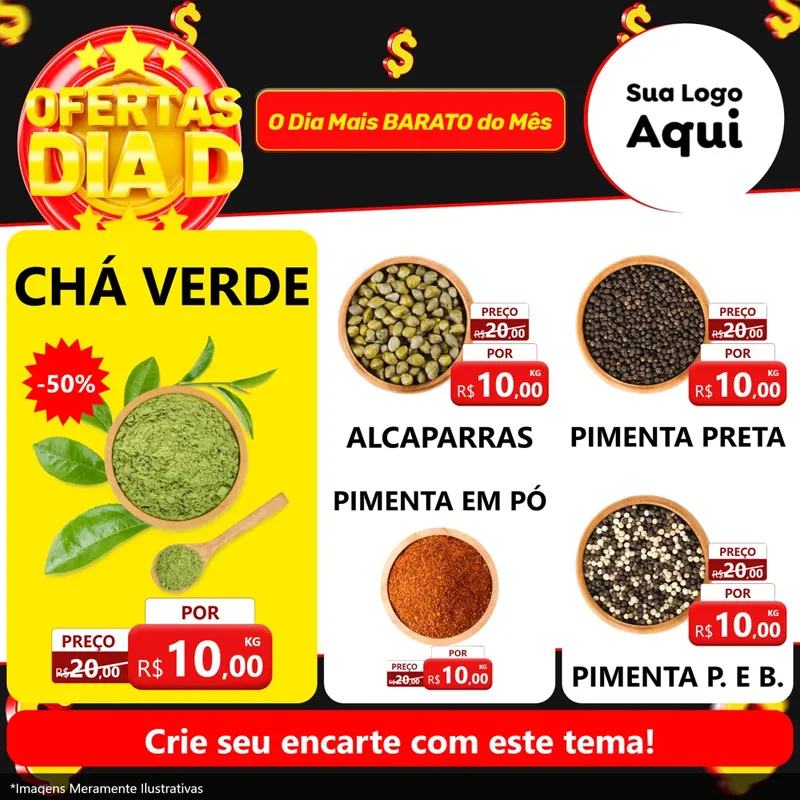 Modelo de Rede Social para Feed Facebook com o tema Dia D para Produtos Naturais
