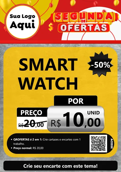 Modelo de Cartaz para Cartaz A4 Vertical com o tema Segunda de Ofertas para Informática