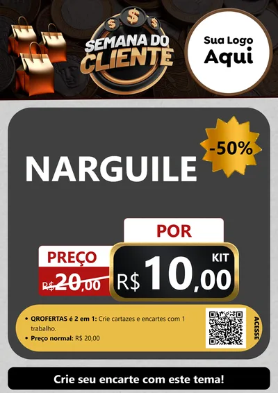 Modelo de Cartaz para Cartaz A4 Vertical com o tema Semana do Cliente para Tabacaria
