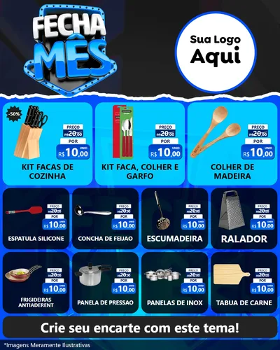 Modelo de Rede Social para Feed Instagram com o tema Fecha Mês para Utilidades Domésticas