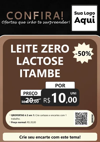 Modelo de Cartaz para Cartaz A4 Vertical com o tema Confira! Ofertas que irão te surpreender! para Frios e Laticínios