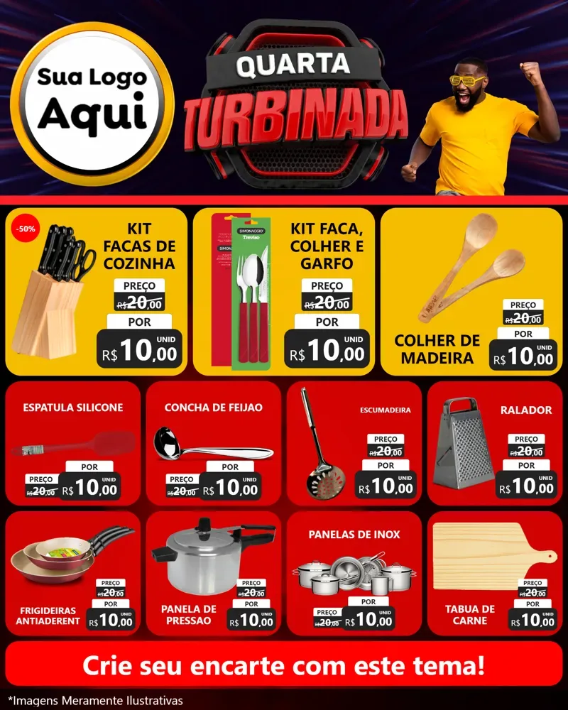 Modelo de Rede Social para Feed Instagram com o tema Quarta Turbinada para Utilidades Domésticas