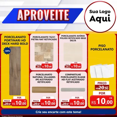 Modelo de Rede Social para Feed Facebook com o tema Aproveite para Pisos e revestimentos