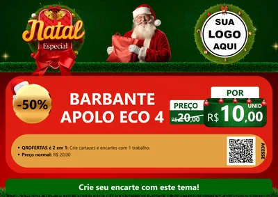 Modelo de Cartaz para Cartaz A4 Horizontal com o tema Natal Especial para Armarinho e Aviamentos