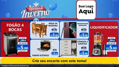 Modelo de TV para TV Horizontal com o tema Ofertas de Inverno para Móveis e Eletro