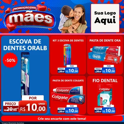 Modelo de Rede Social para Feed Facebook com o tema Promoção das Mães para Higiene Pessoal