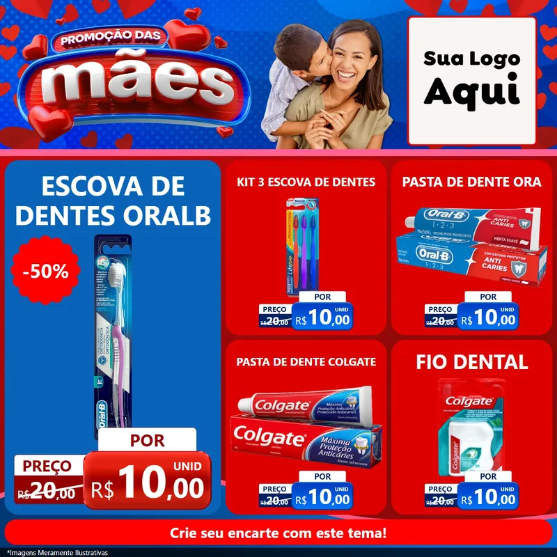 Modelo de Rede Social para Feed Facebook com o tema Promoção das Mães para Higiene Pessoal
