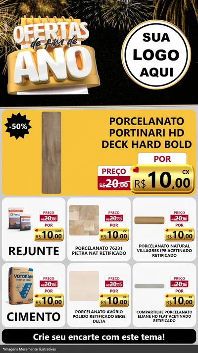 Modelo de Rede Social para Stories com o tema Ofertas de Fim de Ano para Pisos e revestimentos