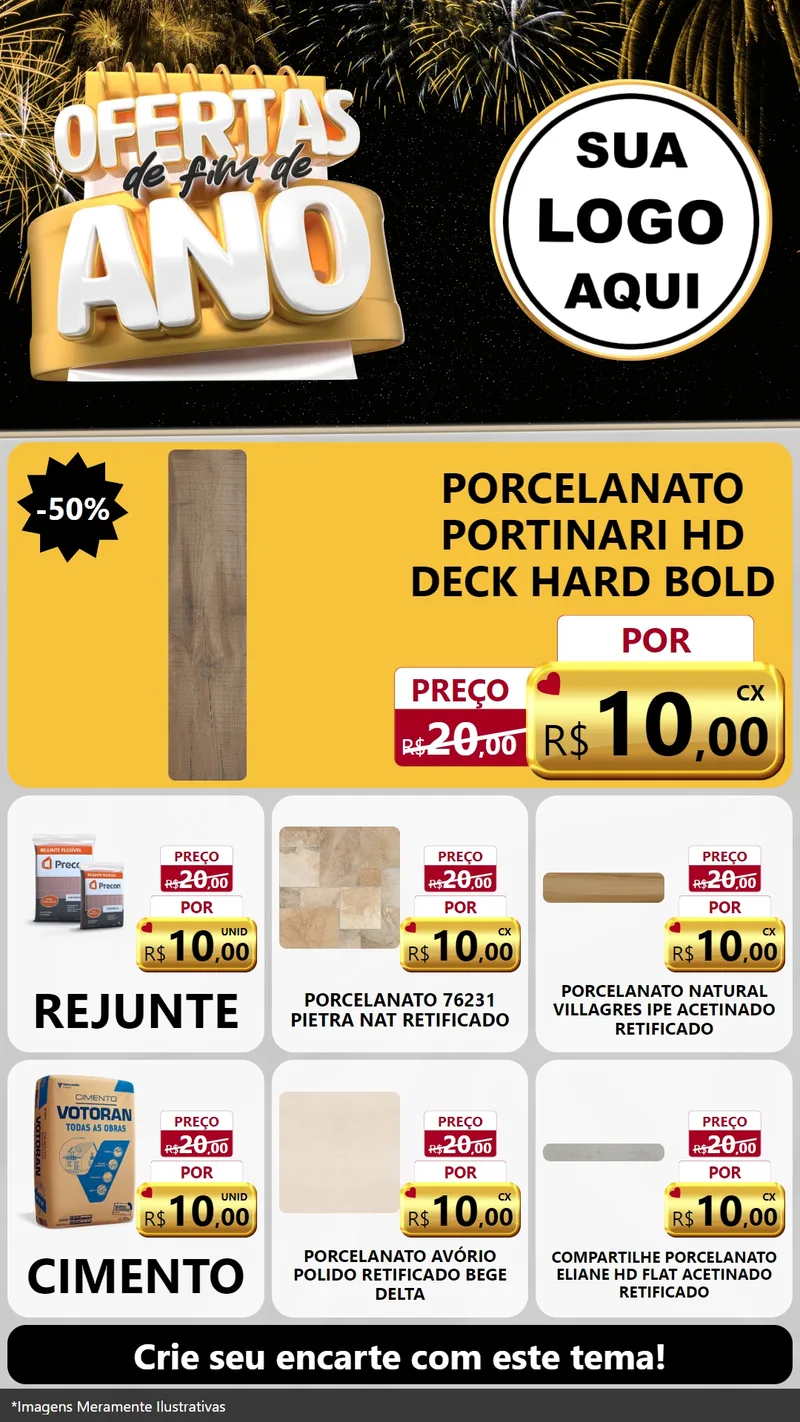 Modelo de Rede Social para Stories com o tema Ofertas de Fim de Ano para Pisos e revestimentos