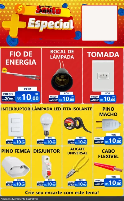 Modelo de Encarte para Encarte Grande com o tema Sexta Mais Especial para Materiais Elétricos