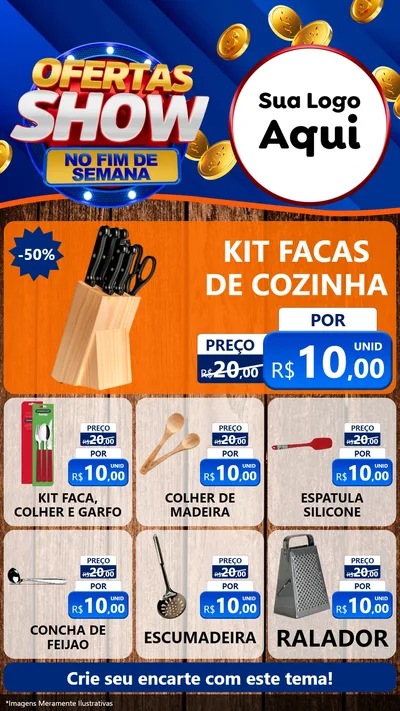 Modelo de Rede Social para Stories com o tema Ofertas Show No Fim De Semana para Utilidades Domésticas