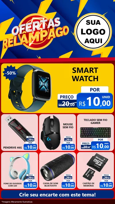 Modelo de Rede Social para Stories com o tema Ofertas Relâmpago para Informática
