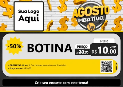 Modelo de Cartaz para Cartaz A4 Horizontal com o tema Agosto imbatível para Agropecuária