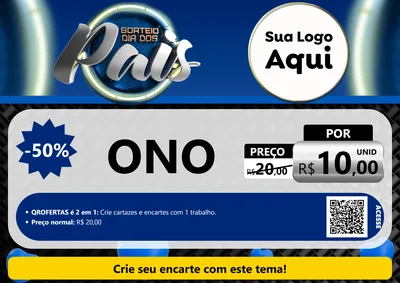 Modelo de Cartaz para Cartaz A4 Horizontal com o tema Sorteio Dia Dos Pais para Óticas
