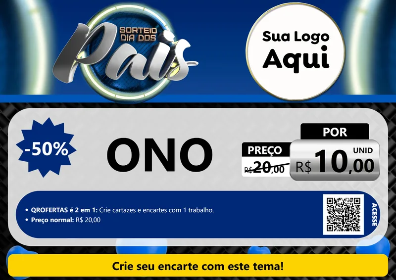 Modelo de Cartaz para Cartaz A4 Horizontal com o tema Sorteio Dia Dos Pais para Óticas