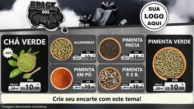 Modelo de TV para TV Horizontal com o tema Black dos Sonhos para Produtos Naturais