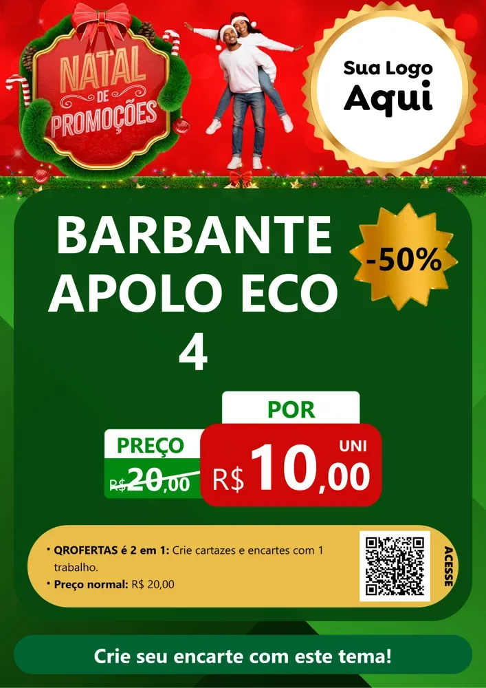 Modelo de Cartaz para Cartaz A4 Vertical com o tema Natal de Promoções para Armarinho e Aviamentos