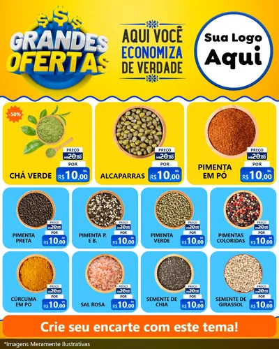 Modelo de Rede Social para Feed Instagram com o tema Grandes Ofertas para Produtos Naturais