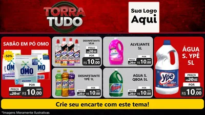 Modelo de TV para TV Horizontal com o tema Torra Tudo para Produtos de Limpeza