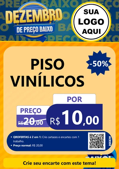 Modelo de Cartaz para Cartaz A4 Vertical com o tema Dezembro de Preço Baixo para Material para Construção