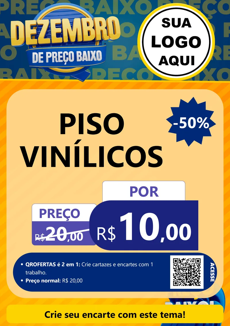 Modelo de Cartaz para Cartaz A4 Vertical com o tema Dezembro de Preço Baixo para Material para Construção