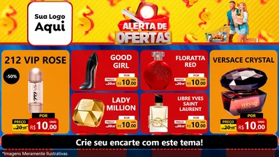 Modelo de TV para TV Horizontal com o tema Alerta de Ofertas para Perfumes