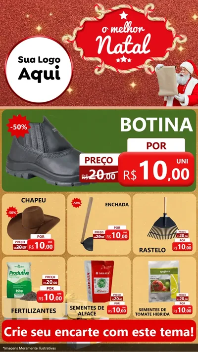 Modelo de Rede Social para Stories com o tema O Melhor Natal para Agropecuária