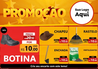 Modelo de Encarte para Encarte A4 Horizontal com o tema Promoção para Agropecuária