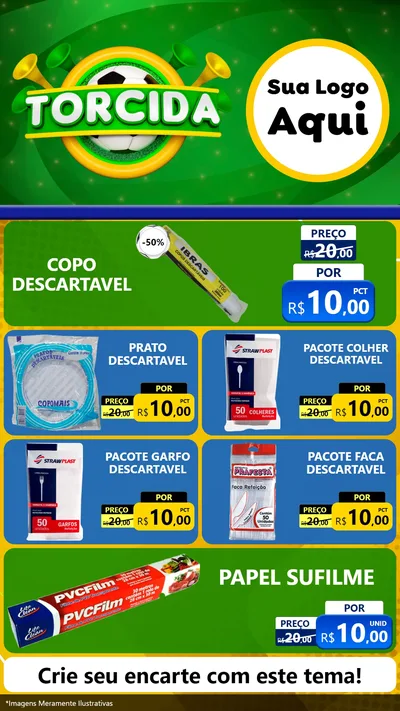 Modelo de TV para TV Vertical com o tema Torcida para Embalagens