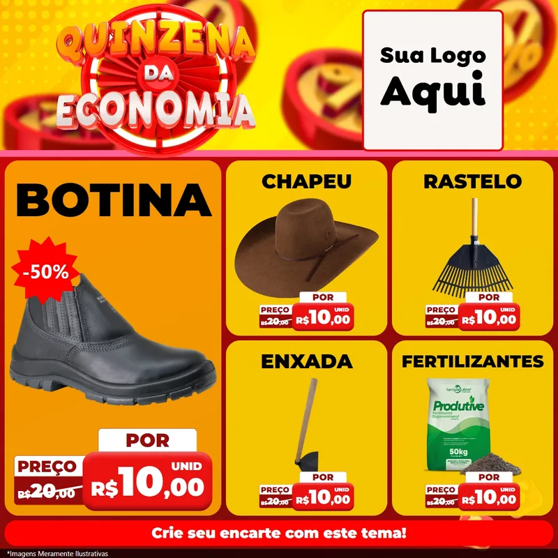 Modelo de Rede Social para Feed Facebook com o tema Quinzena Da Economia para Agropecuária