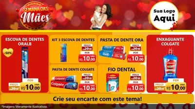 Modelo de TV para TV Horizontal com o tema Semana das Mães para Higiene Pessoal