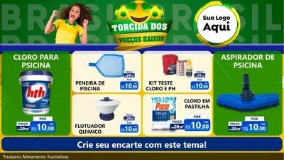 Modelo de TV para TV Horizontal com o tema Torcida dos Preços Baixos - Copa para Produtos para Piscina