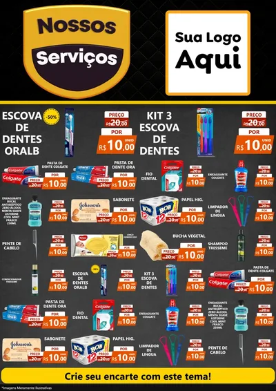 Modelo de Encarte para Encarte A4 Vertical com o tema Nossos Serviços para Higiene Pessoal