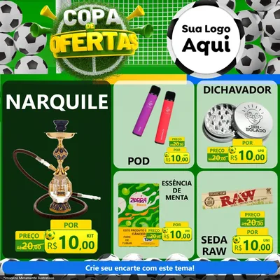 Modelo de Rede Social para Feed Facebook com o tema Copa De Ofertas para Tabacaria